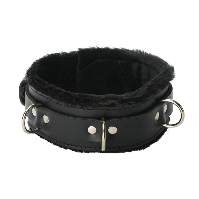 Strict Leather Premium Fur Lined Locking Collar- XL - The Dildo Hub