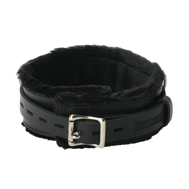 Strict Leather Premium Fur Lined Locking Collar- XL - The Dildo Hub