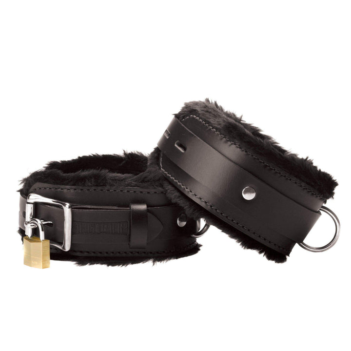 Strict Leather Premium Fur Lined Wrist Cuffs - The Dildo Hub