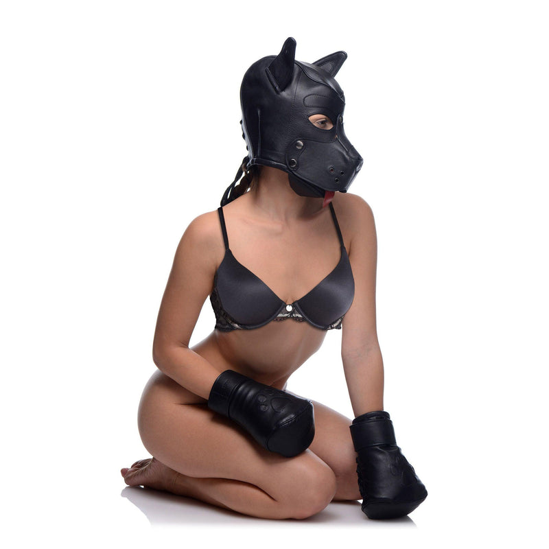 Strict Leather Puppy Hood with Bendable Ears - The Dildo Hub