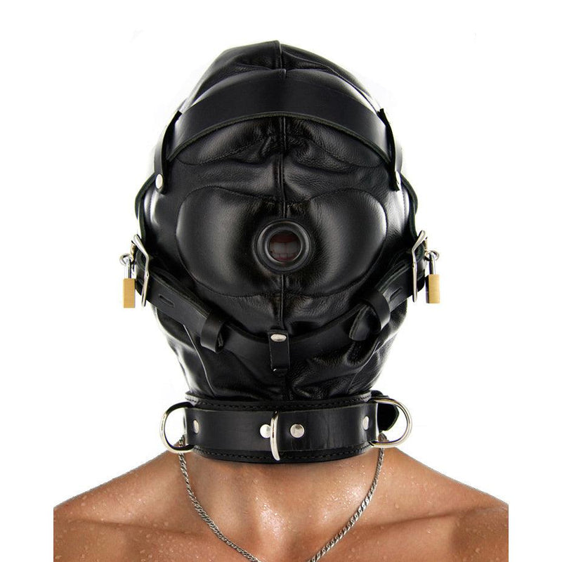 Strict Leather Sensory Deprivation Hood- ML - The Dildo Hub