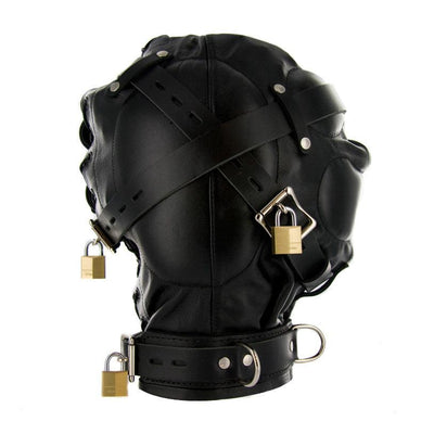 Strict Leather Sensory Deprivation Hood- ML - The Dildo Hub