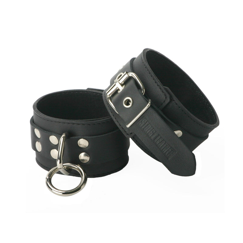 Strict Leather Suede Lined Ankle Cuffs - The Dildo Hub