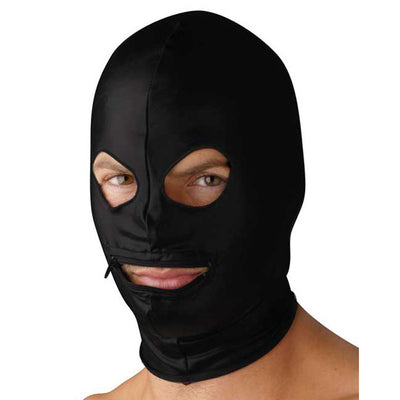 Spandex Zipper Mouth Hood with Eye Holes Hoods from Strict Leather