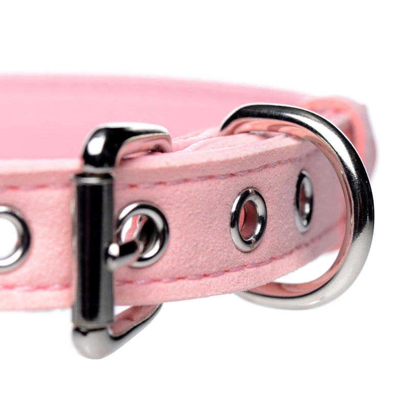 Sugar Kitty Cat Bell Collar - Pink/Silver - The Dildo Hub