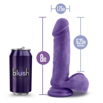 Au Naturel Bold Hero Purple Realistic Dildo - 8 Inches | Blush