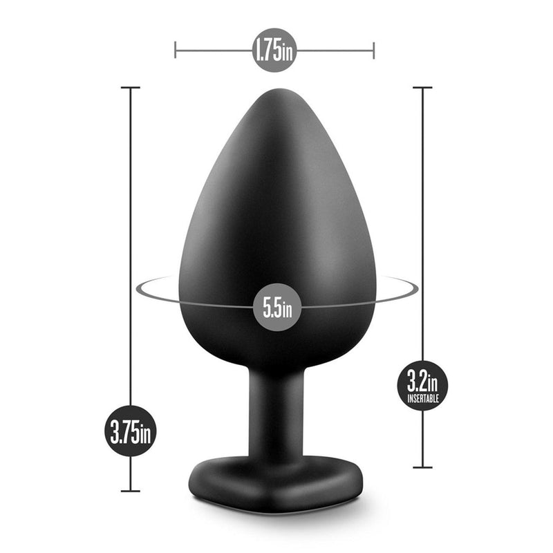 Temptasia - Bling Plug - Large - Black - The Dildo Hub