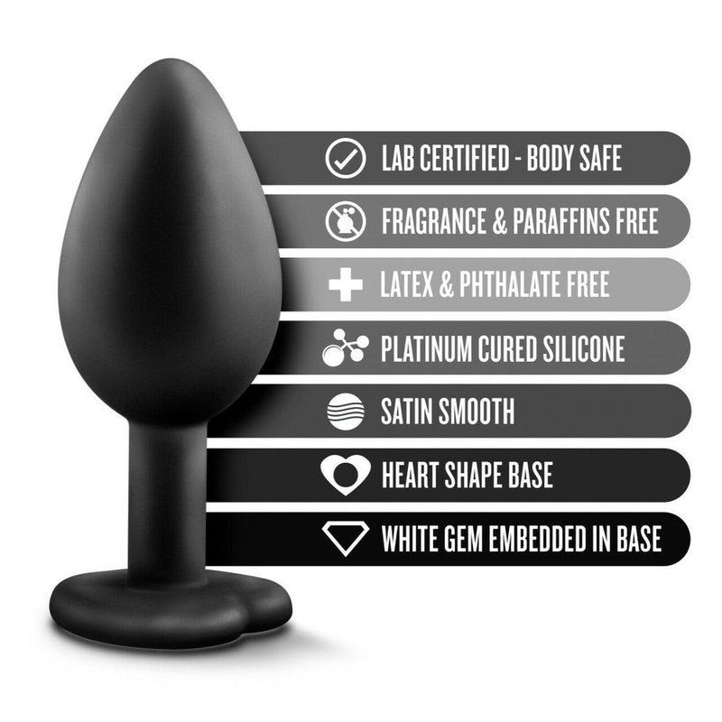 Temptasia - Bling Plug - Small - Black - The Dildo Hub