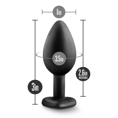 Temptasia - Bling Plug - Small - Black - The Dildo Hub