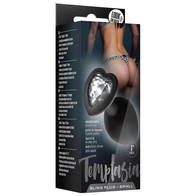 Temptasia - Bling Plug - Small - Black - The Dildo Hub