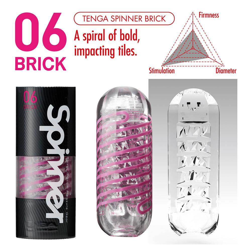 Tenga Spinner - 06 Brick Stroker - The Dildo Hub
