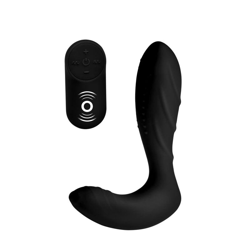 Textured Silicone Prostate Vibrator with Remote Control - The Dildo Hub