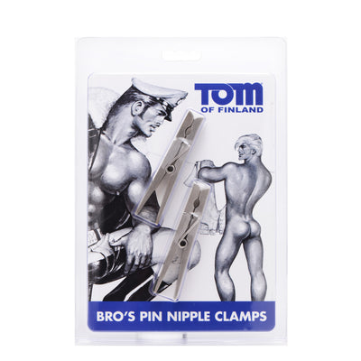 Tom of Finland Bros Pin Stainless Steel Nipple Clamps nipple-clamps from Tom of Finland