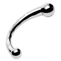 The Chrome Crescent 10 Inch Dual Ended Metal Dildo
