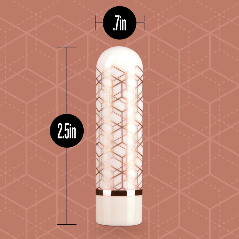 The Collection Glitzy Geo Rechargeable Bullet Vibrator-Rose Gold - The Dildo Hub