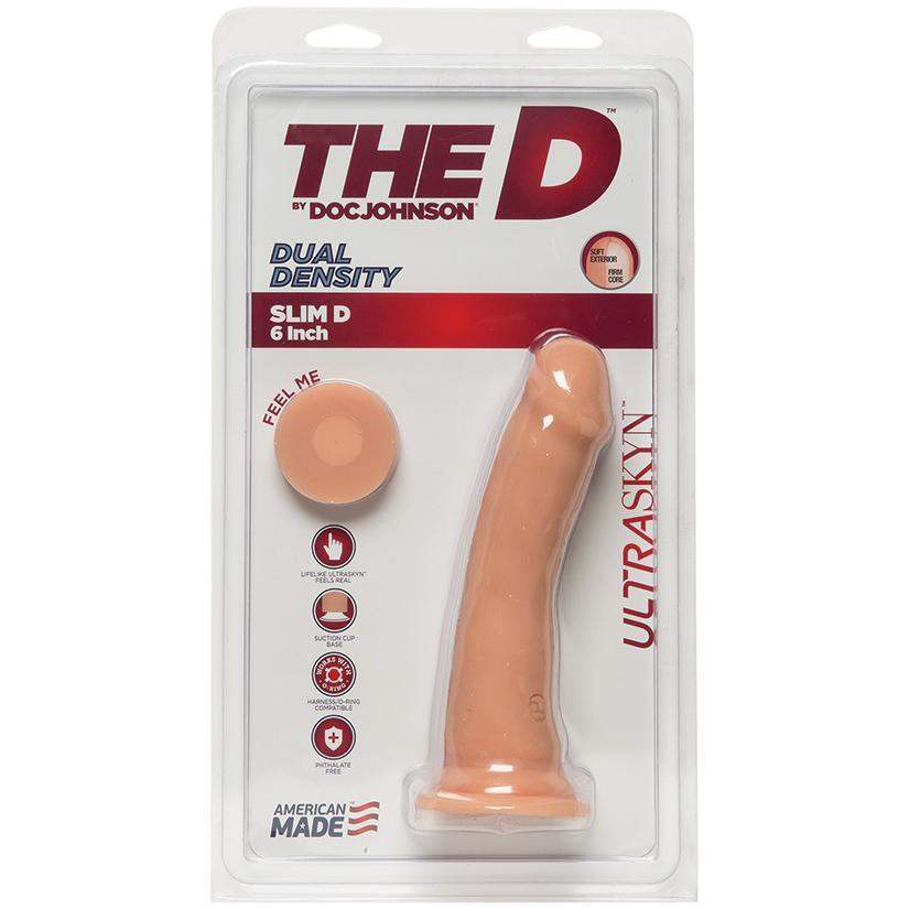 The D Slim Ultraskyn Without Balls-Vanilla 6 Inch - The Dildo Hub