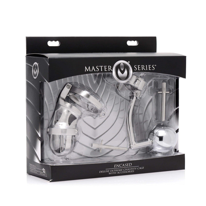 The Deluxe Extreme Chastity Cage with Accessories - The Dildo Hub