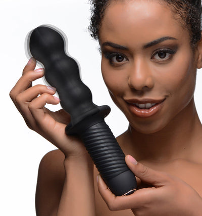 The Groove 10X Silicone Vibrator with Handle - The Dildo Hub