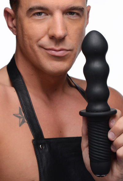 The Groove 10X Silicone Vibrator with Handle - The Dildo Hub