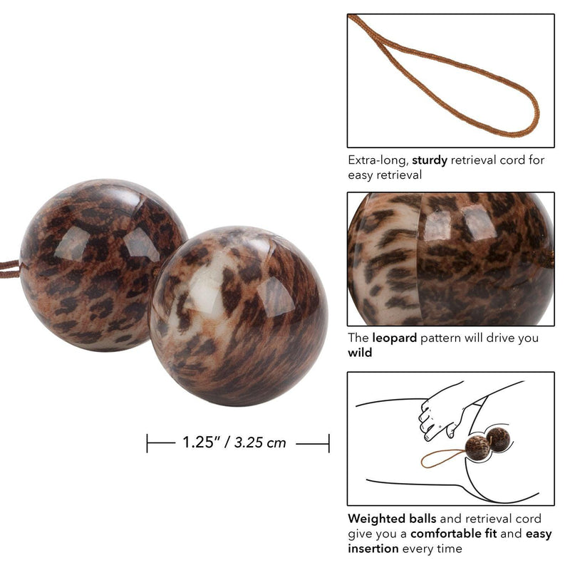 The Leopard Duo Tone Kegel Balls | CalExotics - The Dildo Hub