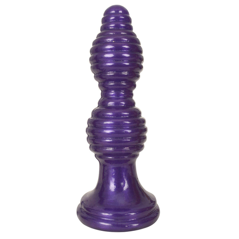 The Queen Ribbed Anal Plug – Purple - The Dildo Hub