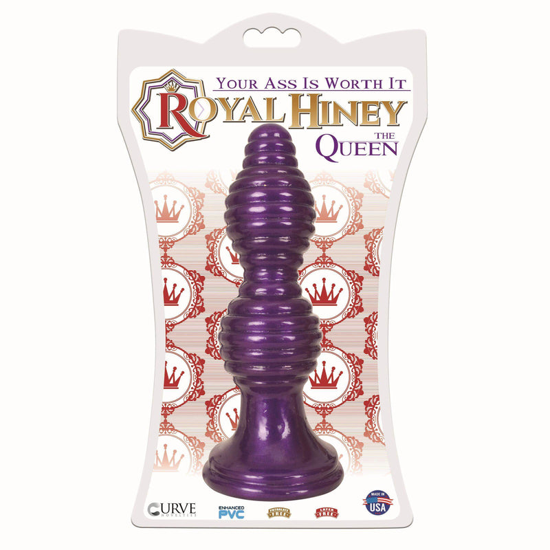 The Queen Ribbed Anal Plug – Purple - The Dildo Hub