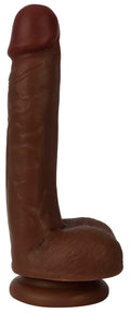 Thinz 7 Inch Slim Realistic Dildo with Balls - Dark