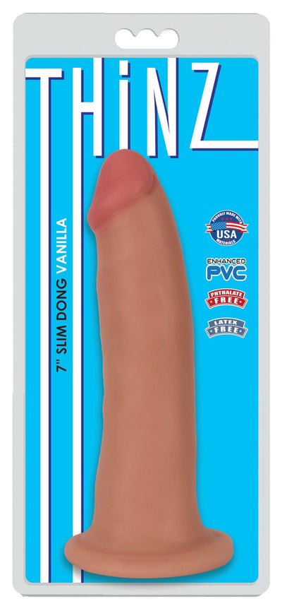 Thinz 7 Inch Slim Realistic Dong - Light - The Dildo Hub