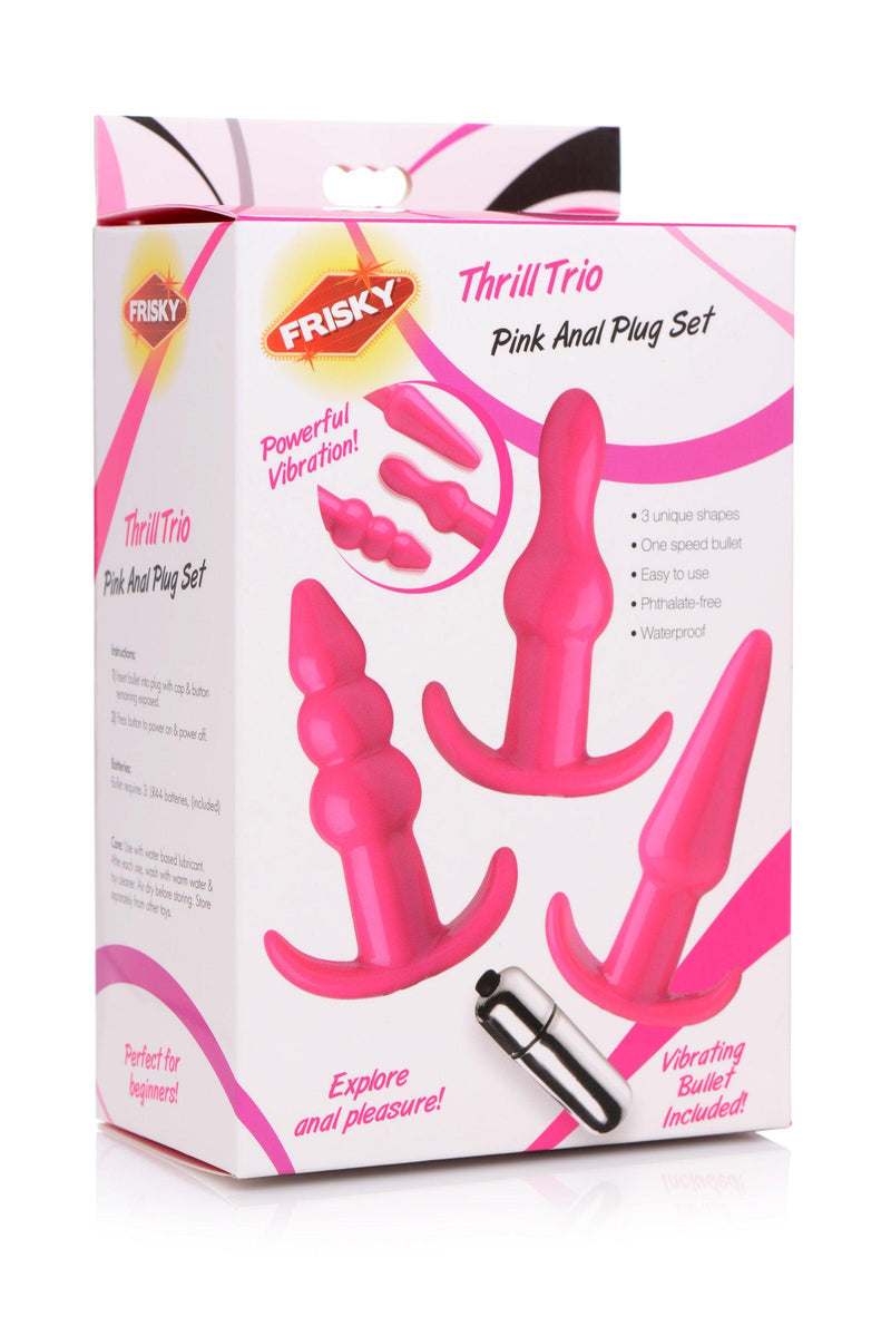 Thrill Trio Anal Plug Set - Pink - The Dildo Hub