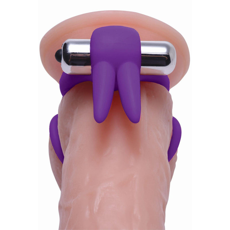 Throbbin Hopper Cock and Ball Ring with Vibrating Clit Stimulator - The Dildo Hub