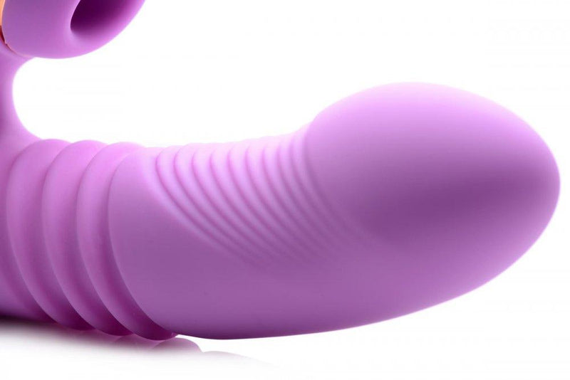 Thrusting Suction Silicone Rabbit Vibrator - The Dildo Hub