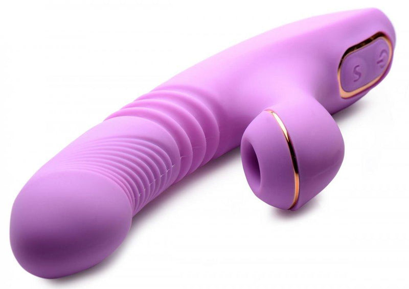 Thrusting Suction Silicone Rabbit Vibrator - The Dildo Hub