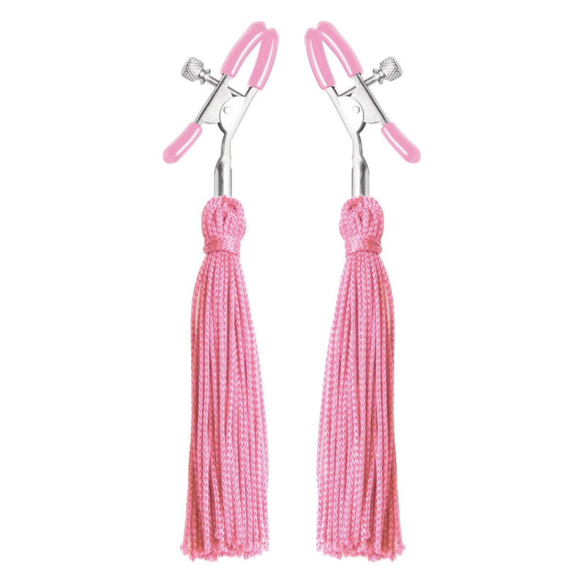 Tickle Me Pink Nipple Clamp Tassels - The Dildo Hub