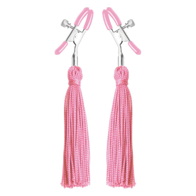 Tickle Me Pink Nipple Clamp Tassels - The Dildo Hub