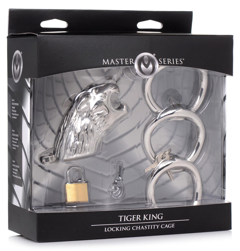 Tiger King Locking Chastity Cage - The Dildo Hub