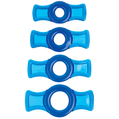 TitanMen® Tools - Cock Ring Set - Blue | Doc Johnson - The Dildo Hub