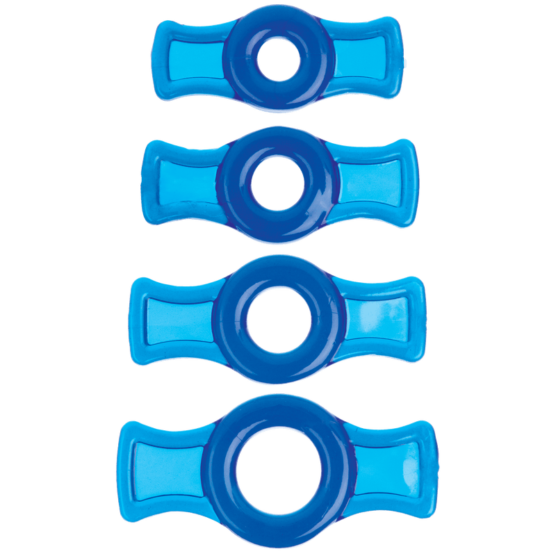 TitanMen® Tools - Cock Ring Set - Blue | Doc Johnson - The Dildo Hub