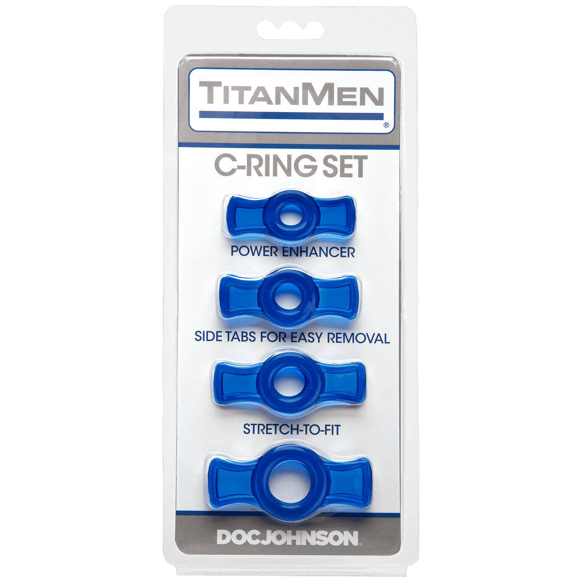 TitanMen® Tools - Cock Ring Set - Blue | Doc Johnson - The Dildo Hub