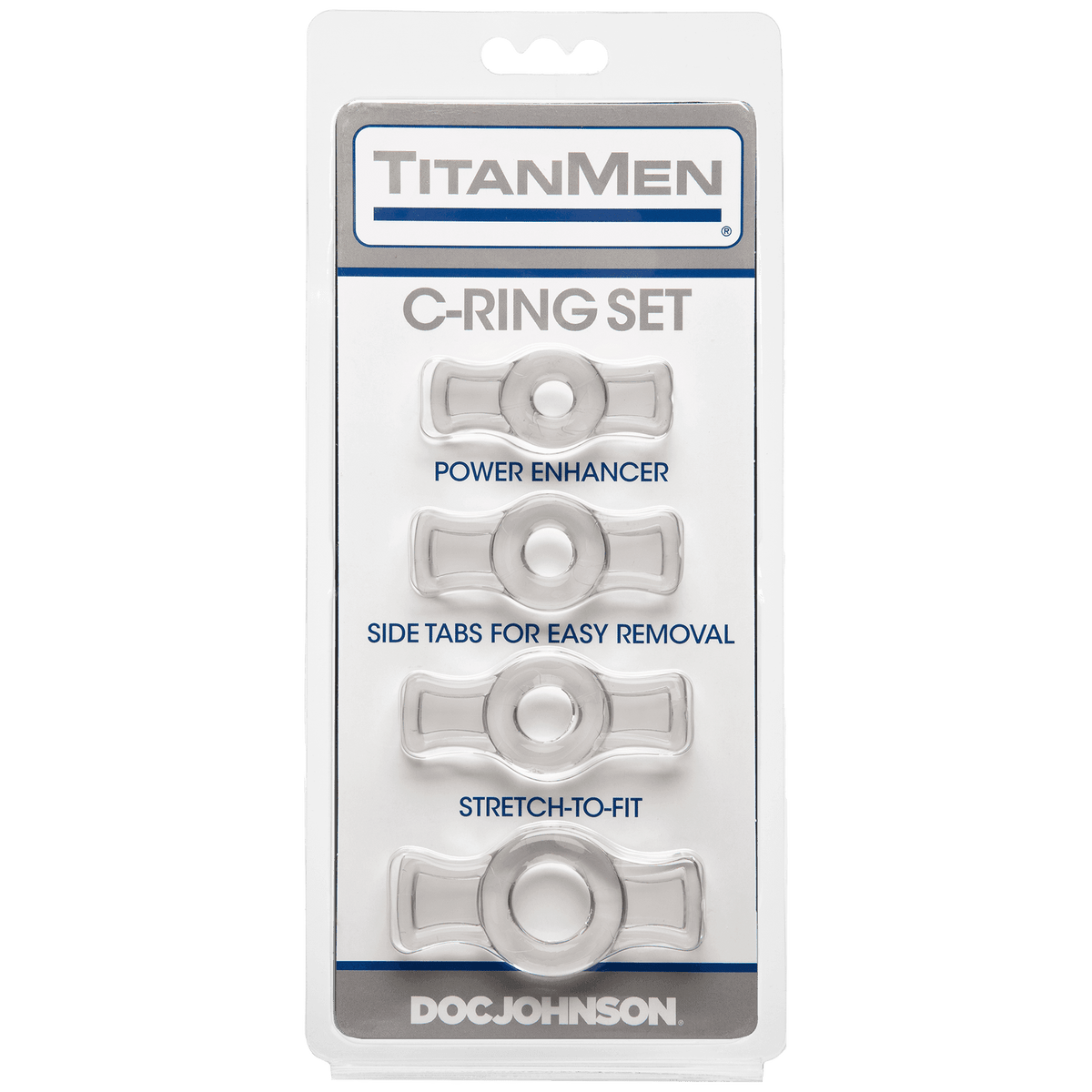 TitanMen® Tools - Cock Ring Set - Clear | Doc Johnson - The Dildo Hub