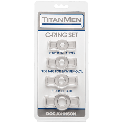 TitanMen® Tools - Cock Ring Set - Clear | Doc Johnson - The Dildo Hub