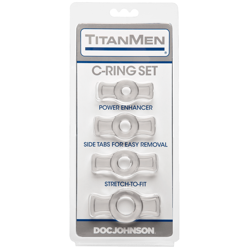 TitanMen® Tools - Cock Ring Set - Clear | Doc Johnson - The Dildo Hub