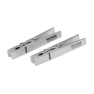 Tom of Finland Bros Pin Stainless Steel Nipple Clamps - The Dildo Hub