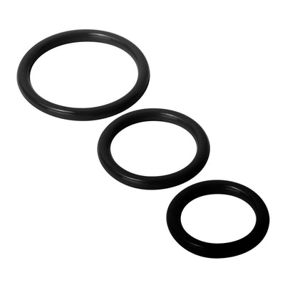 Trinity Silicone Cock Rings Black - The Dildo Hub