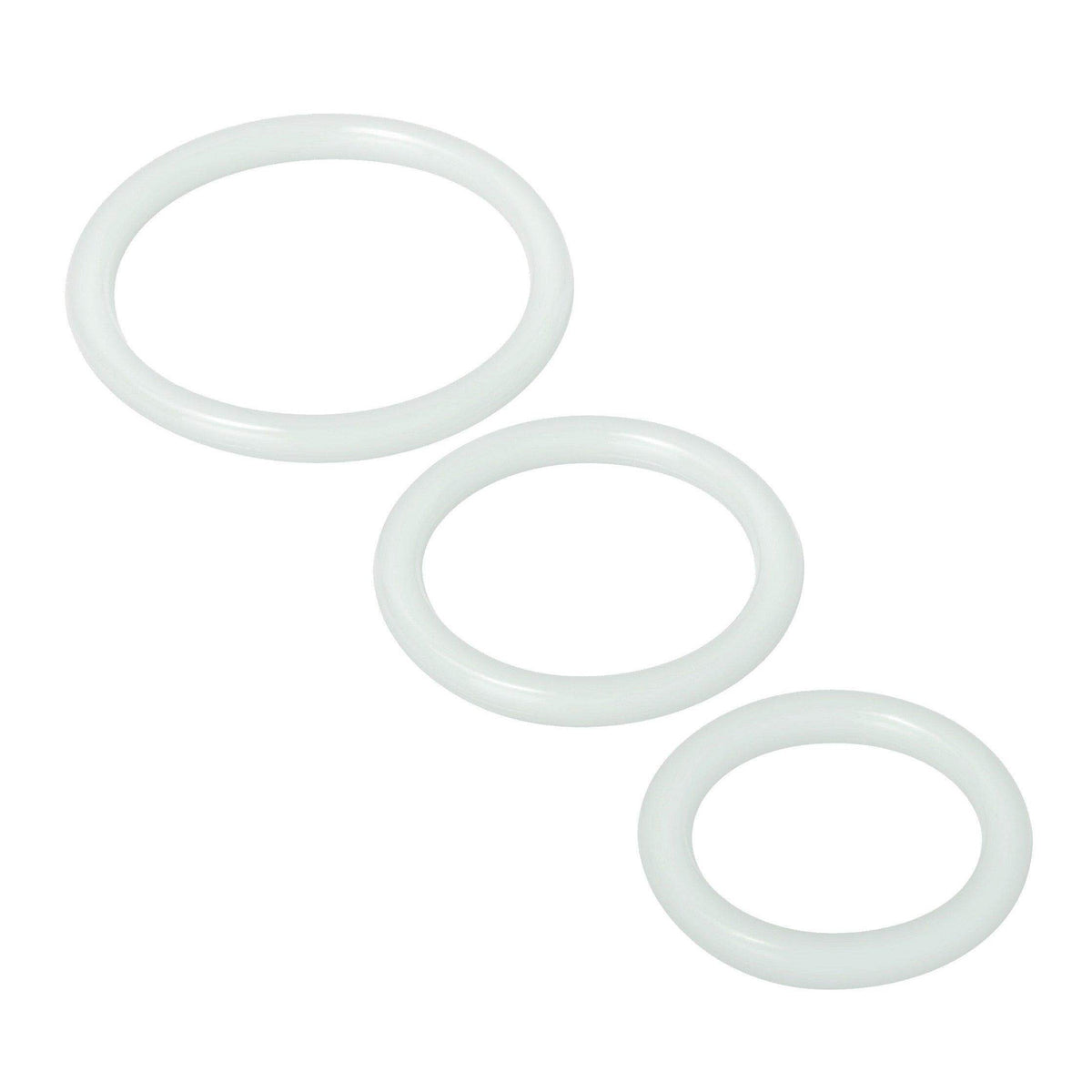 Trinity Silicone Cock Rings Clear - The Dildo Hub