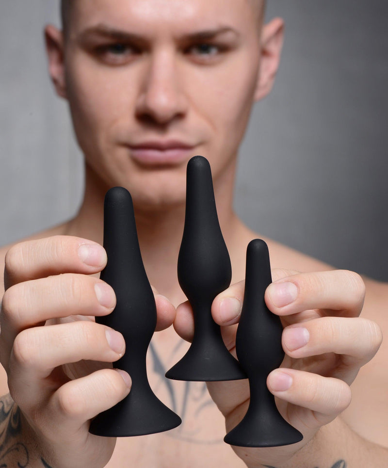 Triple Spire Tapered Silicone Anal Trainer Set - The Dildo Hub