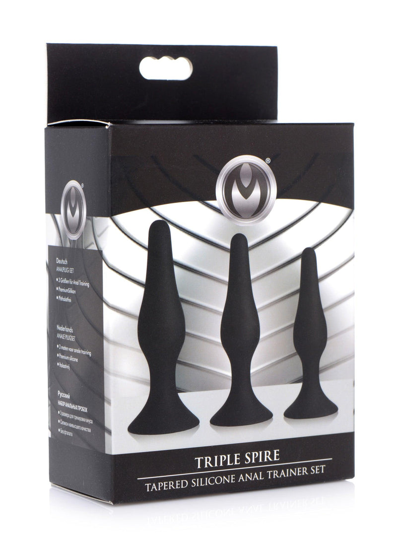 Triple Spire Tapered Silicone Anal Trainer Set - The Dildo Hub