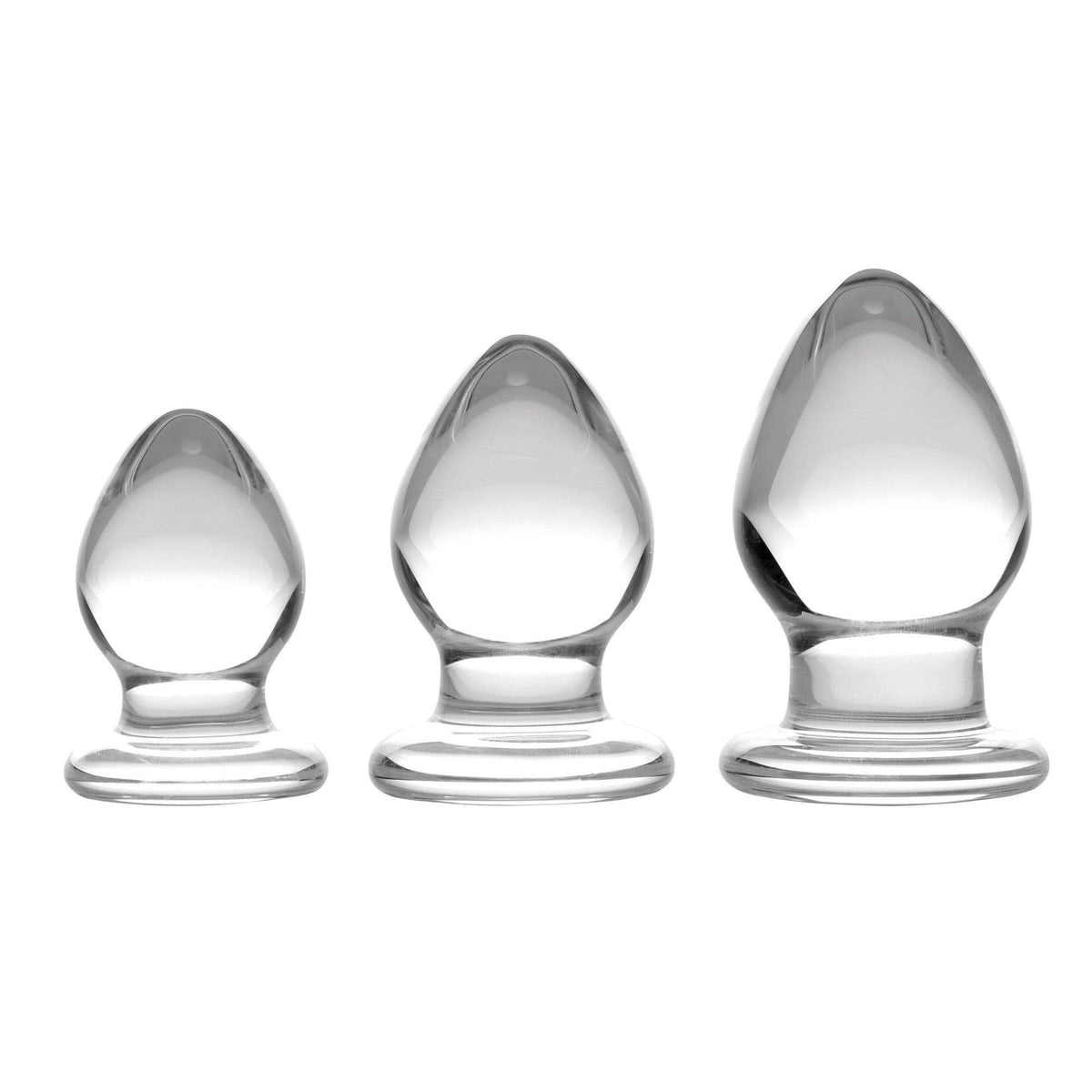 Triplets 3 Piece Glass Anal Plug Kit - The Dildo Hub