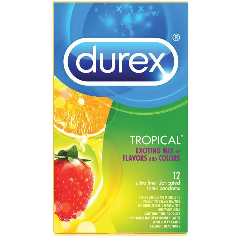 Tropical Flavors Condoms - 12 Pack | Durex - The Dildo Hub