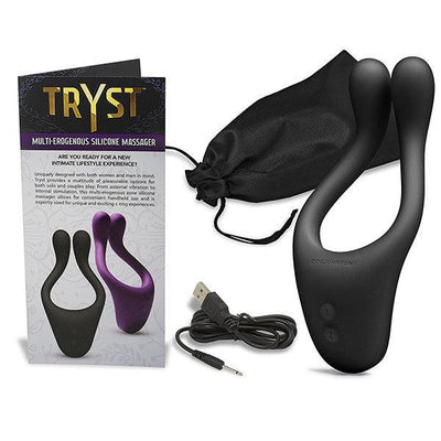 Tryst Multi Erogenous Zone Massager - Black - The Dildo Hub