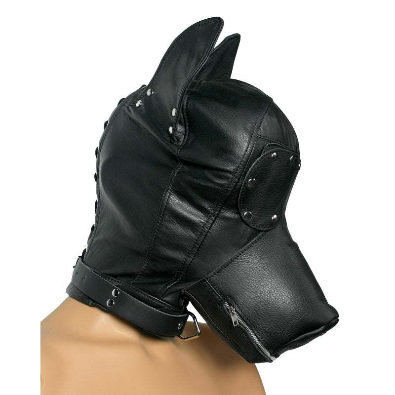 Ultimate Leather Dog Hood - The Dildo Hub